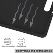 For Samsung Galaxy Tab S9+ 3-Fold Pure Color TPU Smart Leather Tablet Case with Pen Slot(Black)