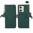 For Motorola Moto G64 5G Genuine Leather Magnetic RFID Leather Phone Case(Green) - Motorola Cases by PMC TechLife | Online Shopping South Africa | PMC TechLife | Buy Now Pay Later Mobicred
