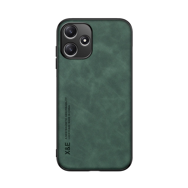 For Xiaomi Redmi 12 5G Skin Feel Magnetic Leather Back Phone Case(Green)