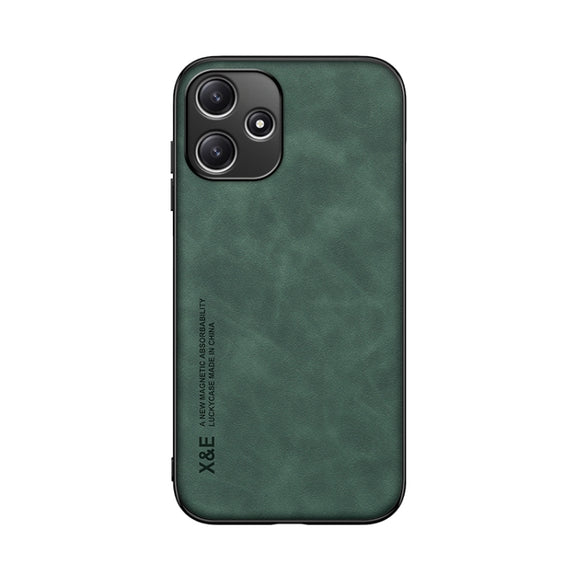 For Xiaomi Redmi 12 5G Skin Feel Magnetic Leather Back Phone Case(Green)