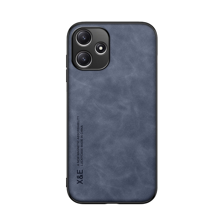 For Xiaomi Redmi 12 5G Skin Feel Magnetic Leather Back Phone Case(Blue)