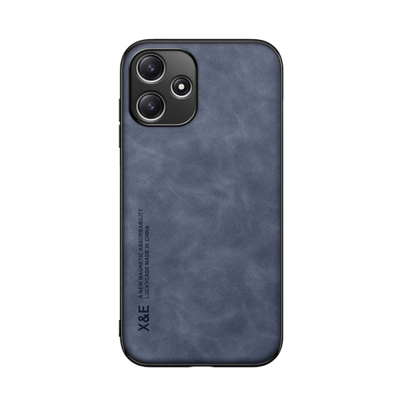 For Xiaomi Redmi 12 5G Skin Feel Magnetic Leather Back Phone Case(Blue)