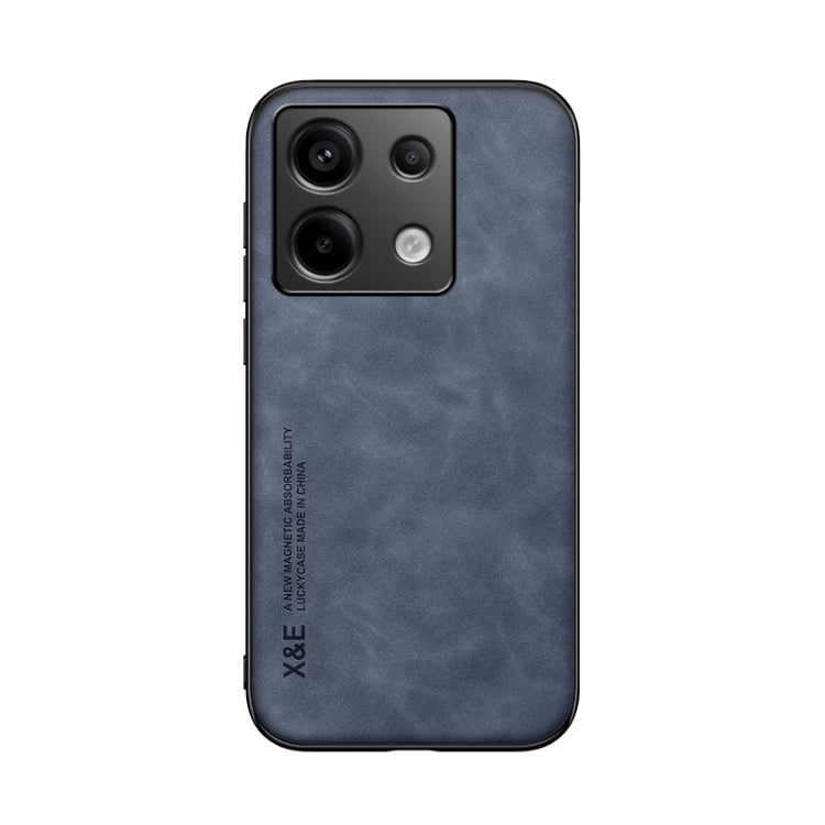 For Xiaomi Redmi Note 13 Pro 5G Skin Feel Magnetic Leather Back Phone Case(Blue)