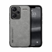 For Xiaomi Redmi Note 13 Pro+ 5G Skin Feel Magnetic Leather Back Phone Case(Light Grey)