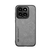 For Xiaomi 14 Skin Feel Magnetic Leather Back Phone Case(Light Grey)