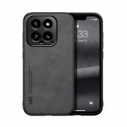 For Xiaomi 14 Skin Feel Magnetic Leather Back Phone Case(Dark Grey)