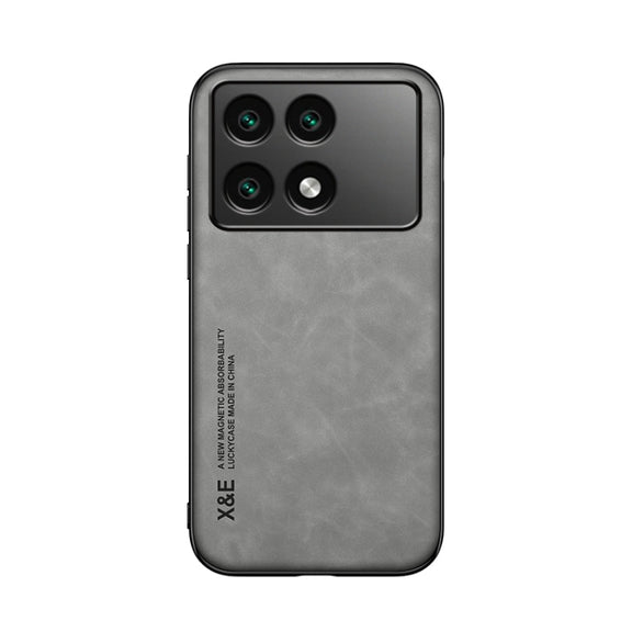 For Xiaomi Redmi K70E Skin Feel Magnetic Leather Back Phone Case(Light Grey)
