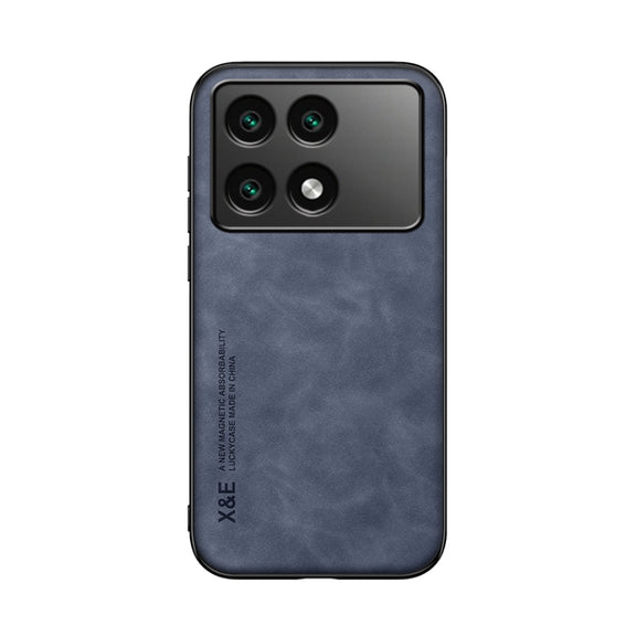 For Xiaomi Redmi K70E Skin Feel Magnetic Leather Back Phone Case(Blue)