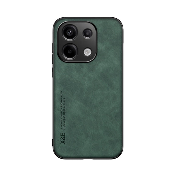 For Xiaomi Redmi Note 13 Pro 4G Skin Feel Magnetic Leather Back Phone Case(Green)