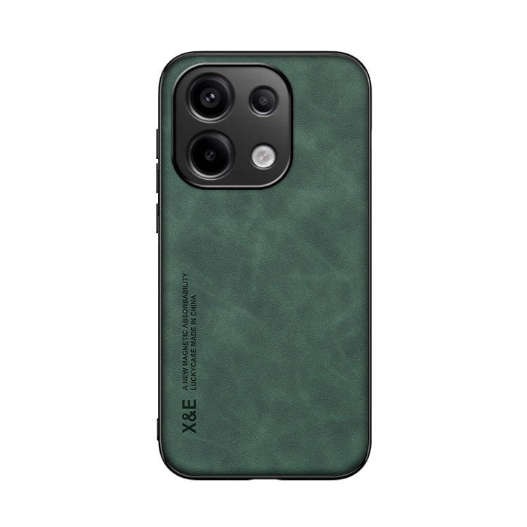 For Xiaomi Redmi Note 13 Pro 4G Skin Feel Magnetic Leather Back Phone Case(Green)