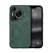 For Huawei Pura 70 Pro Skin Feel Magnetic Leather Back Phone Case(Green)