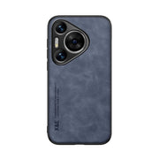 For Huawei Pura 70 Pro Skin Feel Magnetic Leather Back Phone Case(Blue)