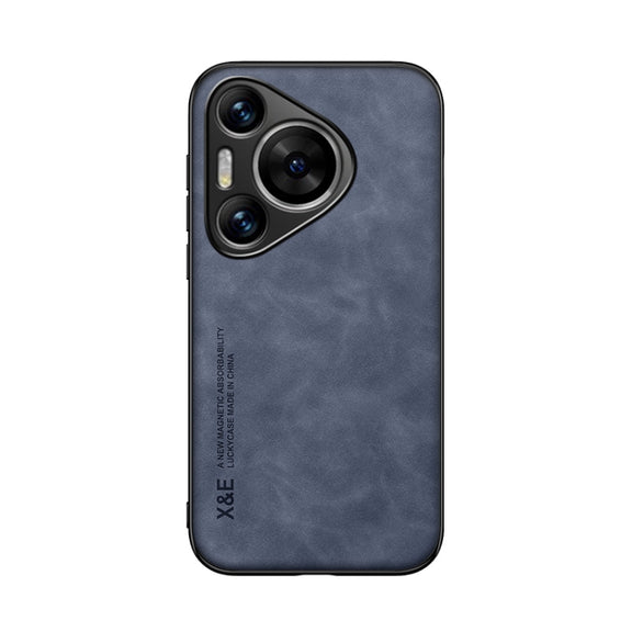 For Huawei Pura 70 Pro Skin Feel Magnetic Leather Back Phone Case(Blue)
