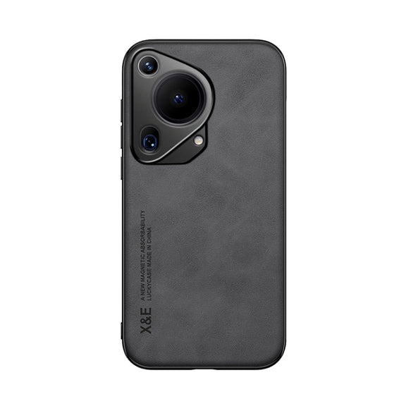 For Huawei Pura 70 Ultra Skin Feel Magnetic Leather Back Phone Case(Dark Grey)