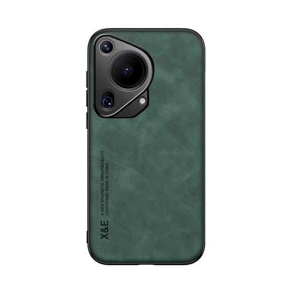 For Huawei Pura 70 Ultra Skin Feel Magnetic Leather Back Phone Case(Green)