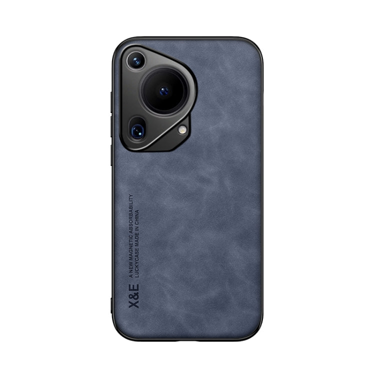 For Huawei Pura 70 Ultra Skin Feel Magnetic Leather Back Phone Case(Blue)