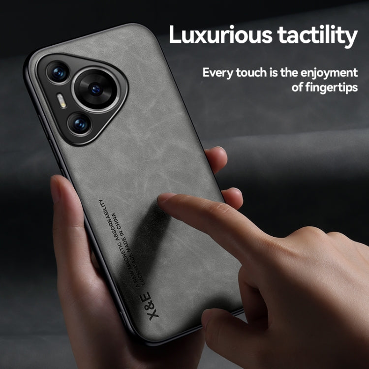 For Huawei nova 11 SE Skin Feel Magnetic Leather Back Phone Case(Blue)
