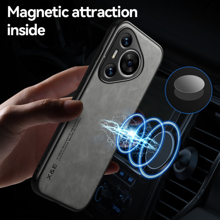 For Huawei nova 11 SE Skin Feel Magnetic Leather Back Phone Case(Blue)