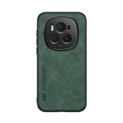 For Honor Magic6 Pro Skin Feel Magnetic Leather Back Phone Case(Green)