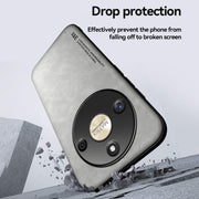 For Honor X9b Skin Feel Magnetic Leather Back Phone Case(Dark Grey)