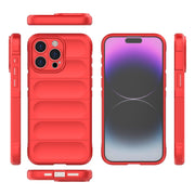 For iPhone 15 Pro Max Magic Shield TPU + Flannel Phone Case(White)