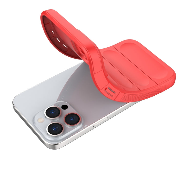 For iPhone 15 Pro Max Magic Shield TPU + Flannel Phone Case(White)