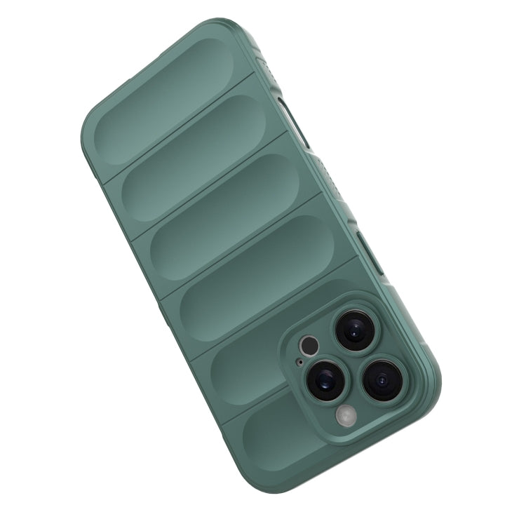 For iPhone 16 Pro Max Magic Shield TPU + Flannel Phone Case(Black)