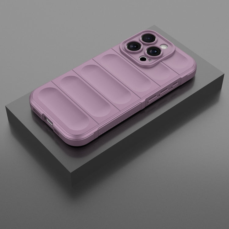 For iPhone 16 Pro Magic Shield TPU + Flannel Phone Case(Purple)