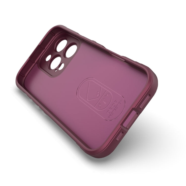 For iPhone 16 Pro Magic Shield TPU + Flannel Phone Case(Purple)