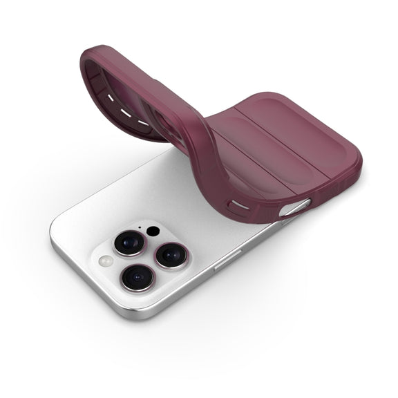 For iPhone 16 Pro Magic Shield TPU + Flannel Phone Case(Purple)