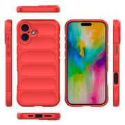 For iPhone 16 Plus Magic Shield TPU + Flannel Phone Case(Red)