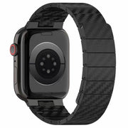 For Apple Watch SE 2023 40mm Carbon Fiber Magnetic Loop Watch Band(Black)