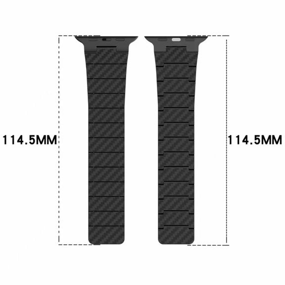For Apple Watch Series 9 41mm Carbon Fiber Magnetic Loop Watch Band(Official Green)