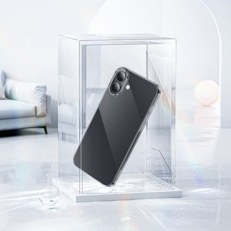 For iPhone 16 hoco Light Series Soft TPU Phone Case(Transparent)