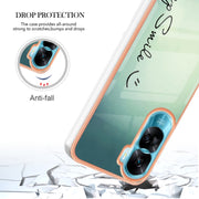 For Honor 90 Lite 5G Electroplating Marble Dual-side IMD Phone Case(Smile)