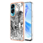 For Honor 90 Lite 5G Electroplating Marble Dual-side IMD Phone Case(Totem Elephant)