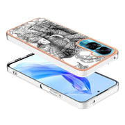 For Honor 90 Lite 5G Electroplating Marble Dual-side IMD Phone Case(Totem Elephant)
