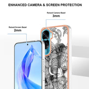 For Honor 90 Lite 5G Electroplating Marble Dual-side IMD Phone Case(Totem Elephant)