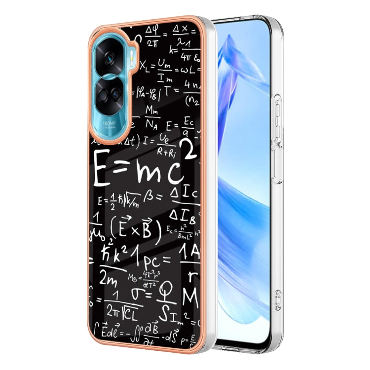 For Honor 90 Lite 5G Electroplating Marble Dual-side IMD Phone Case(Equation)