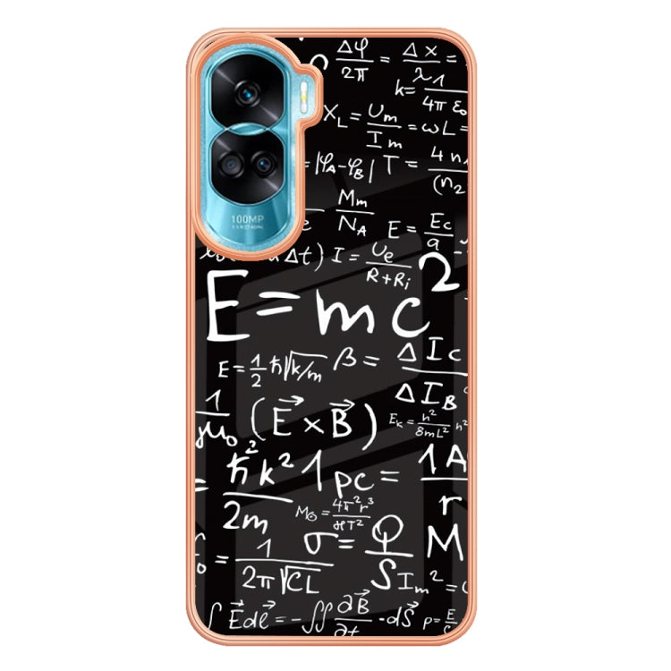 For Honor 90 Lite 5G Electroplating Marble Dual-side IMD Phone Case(Equation)