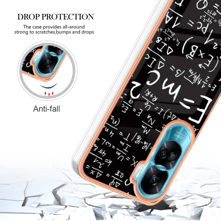 For Honor 90 Lite 5G Electroplating Marble Dual-side IMD Phone Case(Equation)