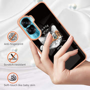 For Honor 90 Lite 5G Electroplating Marble Dual-side IMD Phone Case(Natural Growth)