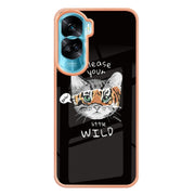 For Honor 90 Lite 5G Electroplating Marble Dual-side IMD Phone Case(Natural Growth)