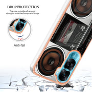 For Honor 90 Lite 5G Electroplating Marble Dual-side IMD Phone Case(Retro Radio)