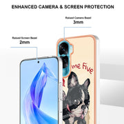 For Honor 90 Lite 5G Electroplating Marble Dual-side IMD Phone Case(Lucky Dog)