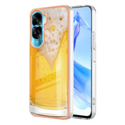 For Honor 90 Lite 5G Electroplating Marble Dual-side IMD Phone Case(Draft Beer)