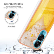 For Honor 90 Lite 5G Electroplating Marble Dual-side IMD Phone Case(Draft Beer)