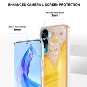 For Honor 90 Lite 5G Electroplating Marble Dual-side IMD Phone Case(Draft Beer)