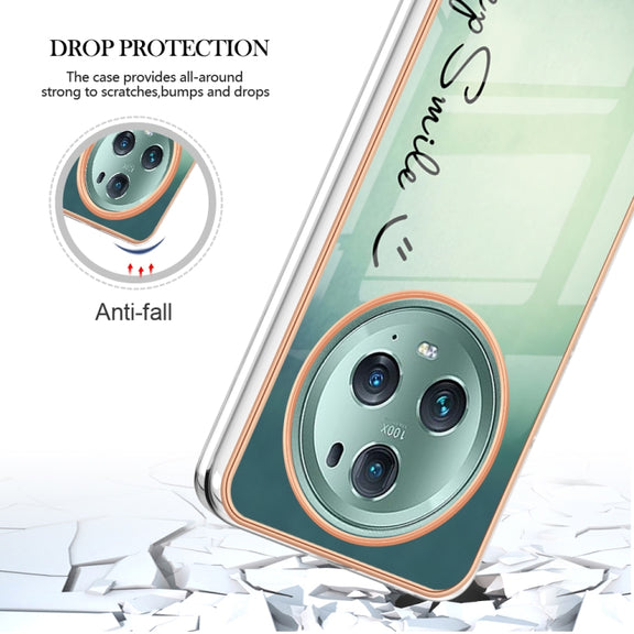 For Honor Magic 5 Pro Electroplating Marble Dual-side IMD Phone Case(Smile)