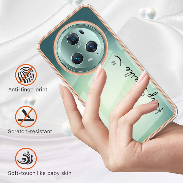 For Honor Magic 5 Pro Electroplating Marble Dual-side IMD Phone Case(Smile)